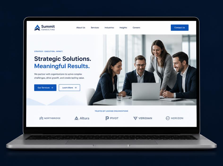 Consulting Company Website — demo project by Lumexa Web Developers