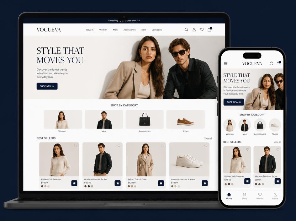 Online Fashion Store — demo project by Lumexa Web Developers